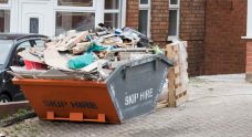 Mini Skip Bin On The Street