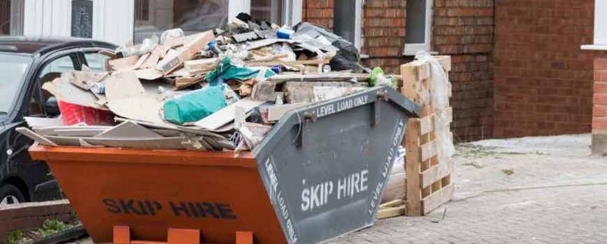 Mini Skip Bin On The Street