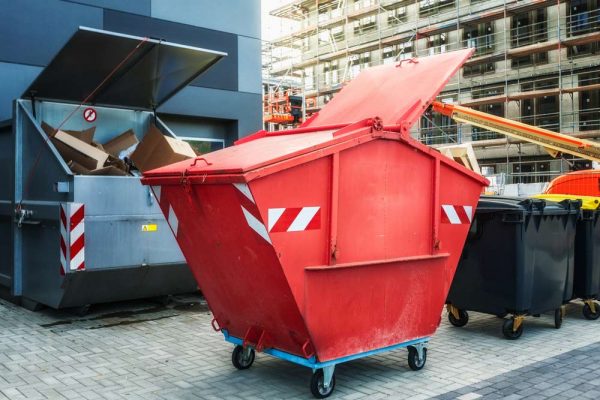 Red Mini Skip Bin in Brisbane