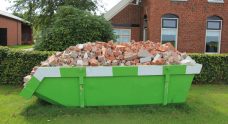 Bin Filled With Rubbish From A Home Renovation
